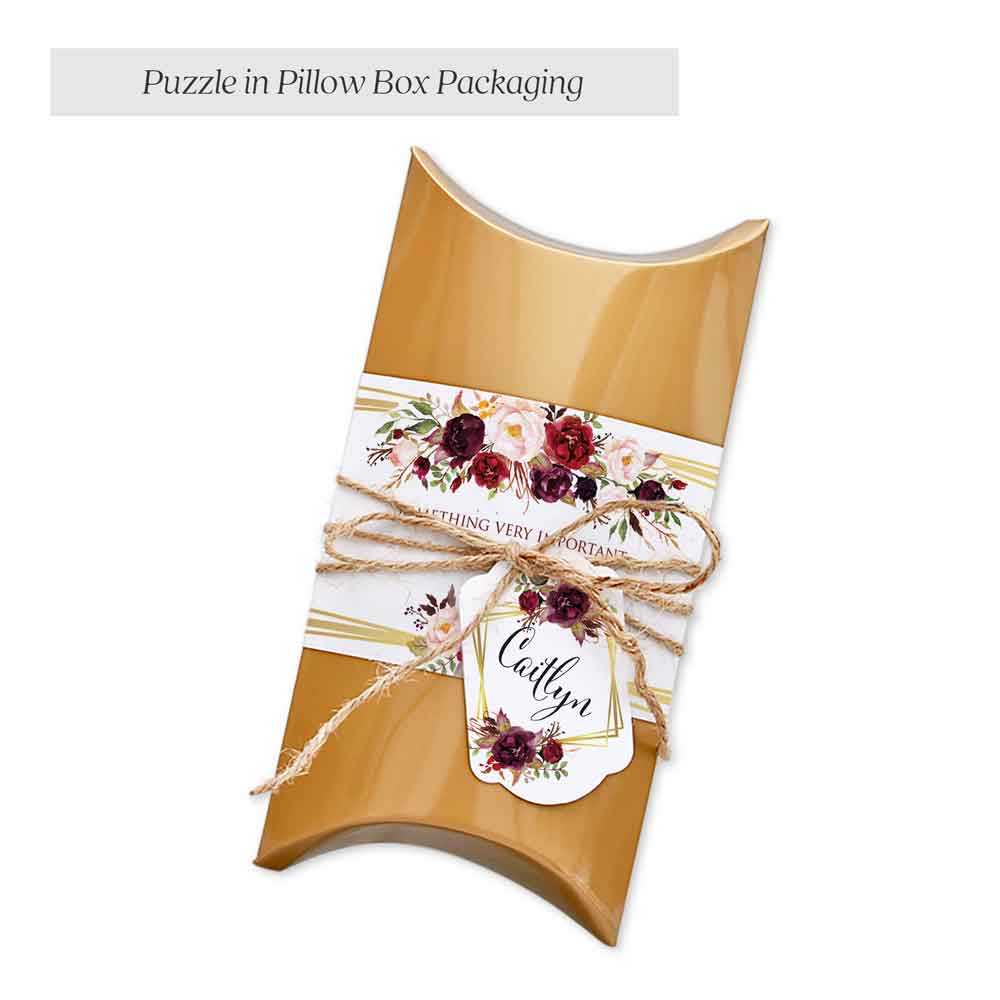 Burgundy & Geometric Frame Bridesmaid Puzzle Proposal - XOXOKristen