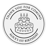Cake and Candles Birthday Thank you Sticker - XOXOKristen