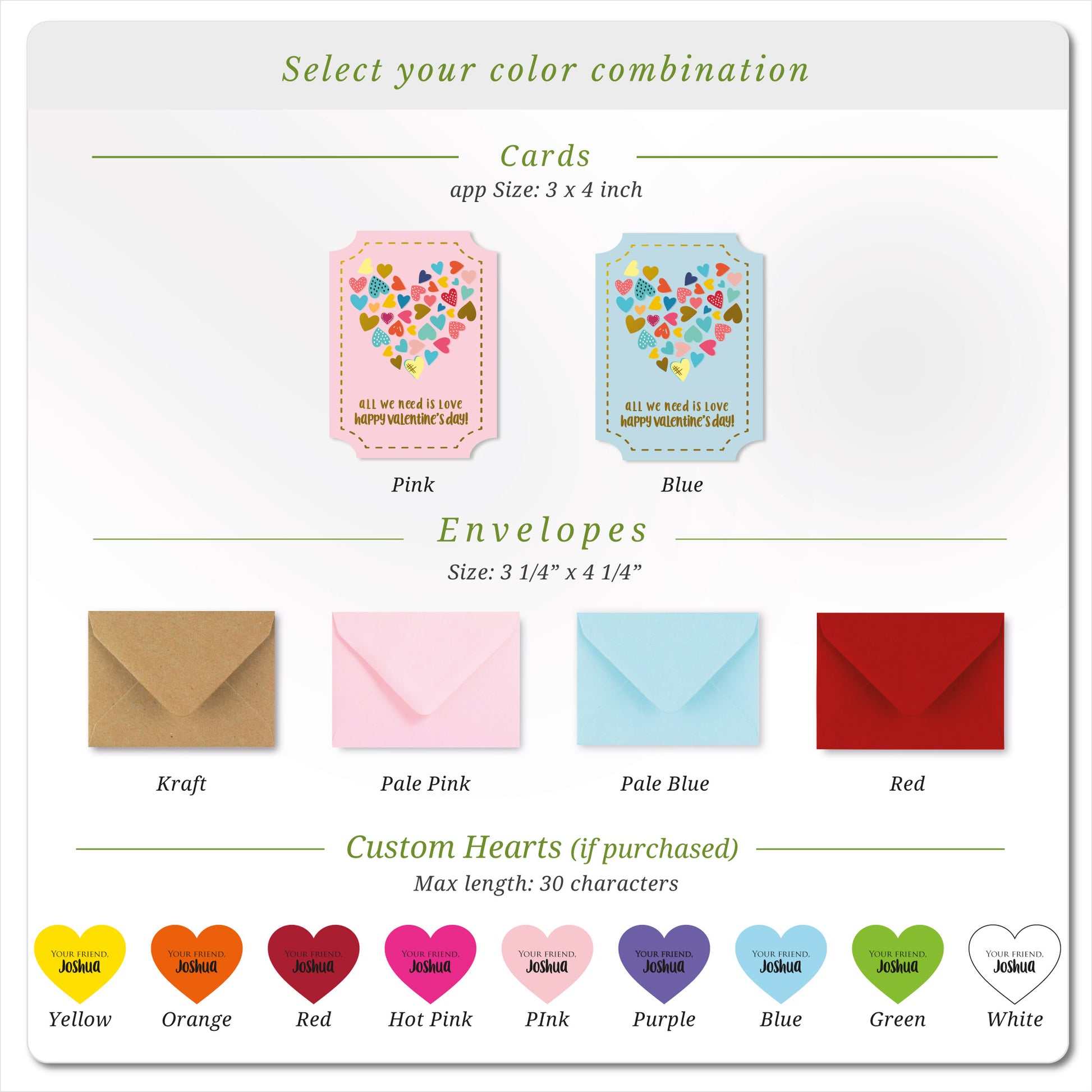 kids valentine's day personalized cards- XOXOKristen 