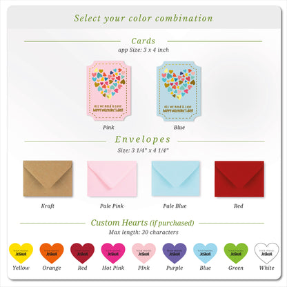 kids valentine's day personalized cards- XOXOKristen 