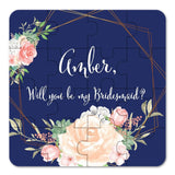 Champagne Nights Will you be my Bridesmaid Puzzle Proposal - XOXOKristen