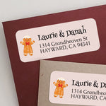 Christmas Gingerbread Man Family Return Address Labels - XOXOKristen