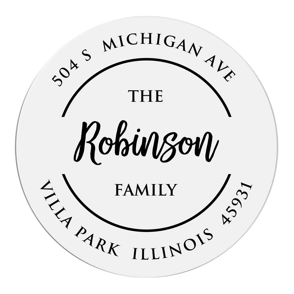 Circle Stamped Address Label - XOXOKristen