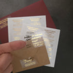 Classic Return Address Label with Gold Foil - XOXOKristen