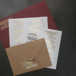 Classic Return Address Label with Gold Foil - XOXOKristen