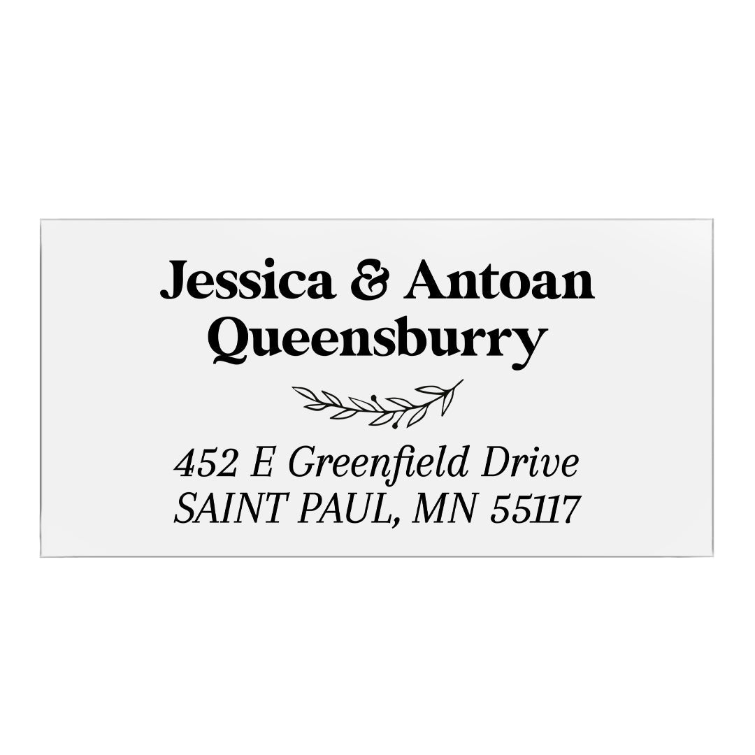Classic Return Address Label with Gold Foil - XOXOKristen