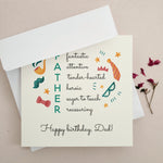 Colorful Birthday Card for Father - XOXOKristen