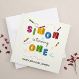 Colorful First Birthday Card - XOXOKristen