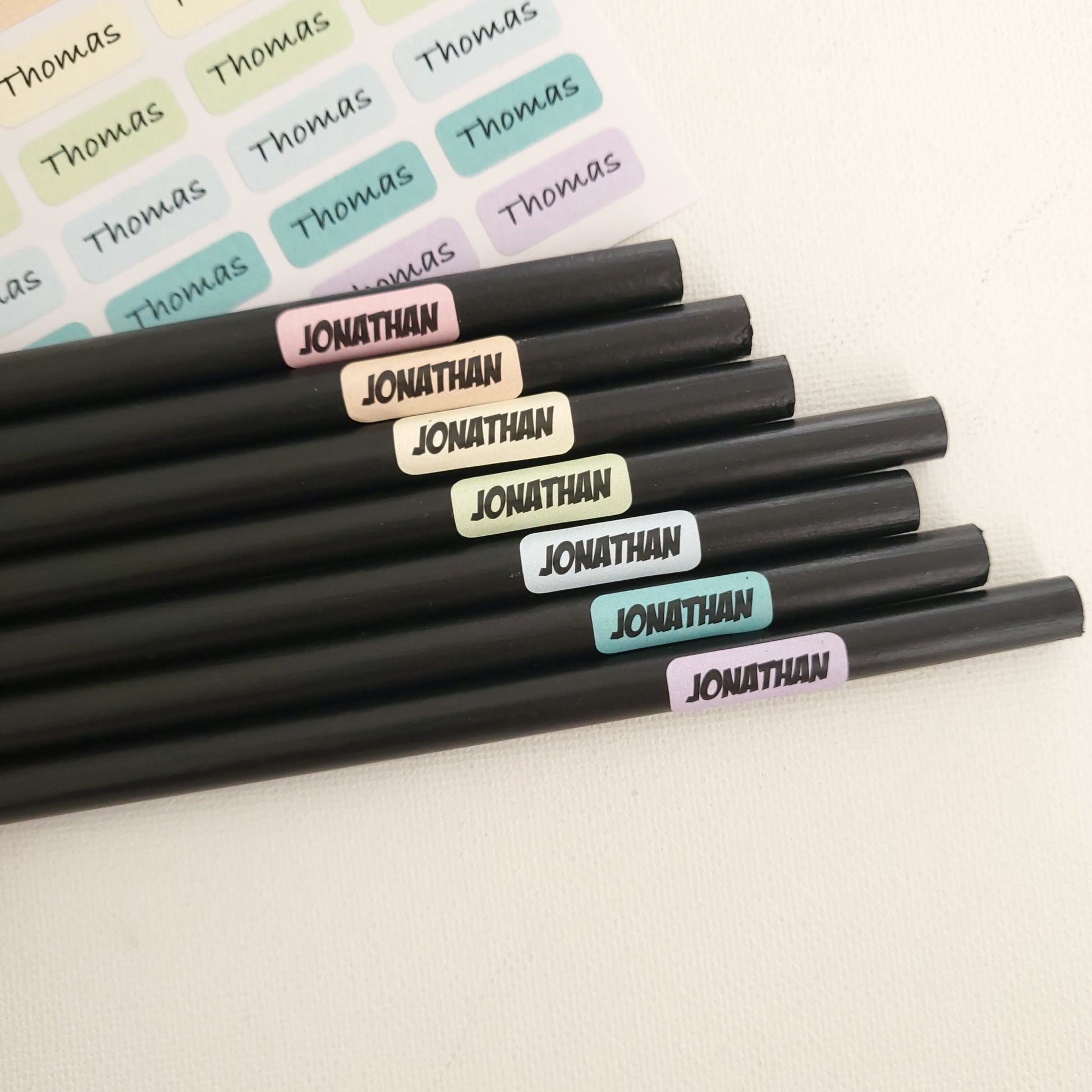 Colorful Mini Kids Name Labels for School Supplies - XOXOKristen