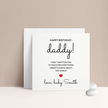 happy birthday daddy card from baby - XOXOKristen