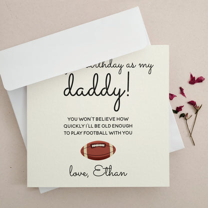 happy first birthday as my daddy personalized card - XOXOKristen