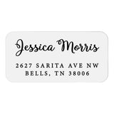 Curly Letters Return Address Label - XOXOKristen