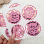 Custom Colorful Gold Foiled Baptism Sticker - XOXOKristen