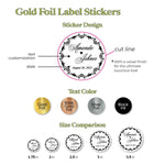 Custom Colorful Gold Foiled Wedding Sticker - XOXOKristen