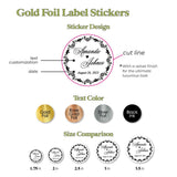 Custom Colorful Gold Foiled Wedding Sticker - XOXOKristen