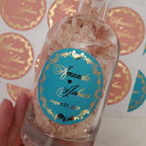 Custom Colorful Gold Foiled Wedding Sticker - XOXOKristen