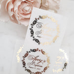 Custom Gold Foiled Baptism Stickers - XOXOKristen