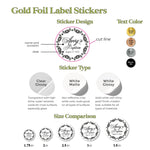 Custom Gold Foiled Baptism Stickers - XOXOKristen