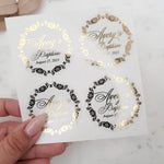 Custom Gold Foiled Baptism Stickers - XOXOKristen