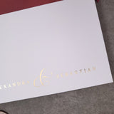 Custom Gold Foiled Flat Wedding Cards - XOXOKristen