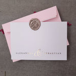 Custom Gold Foiled Flat Wedding Cards - XOXOKristen