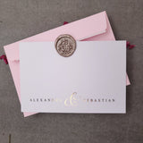 Custom Gold Foiled Flat Wedding Cards - XOXOKristen