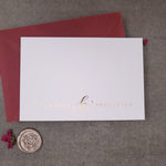 Custom Gold Foiled Flat Wedding Cards - XOXOKristen