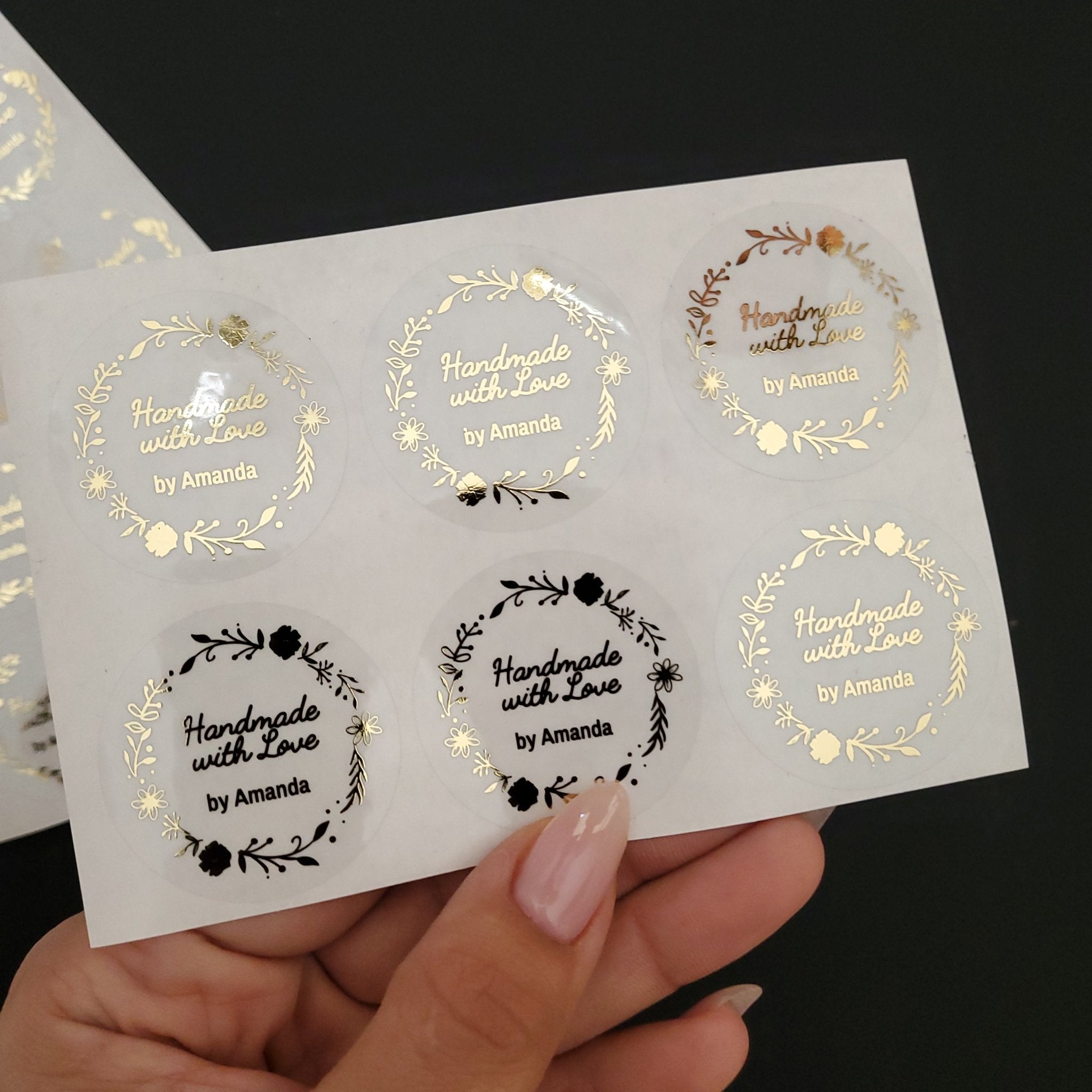 Custom Handmade with Love Label Stickers - XOXOKristen