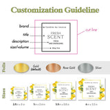 Custom Lemon Candle Label Stickers - XOXOKristen