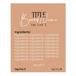 Custom Rectangle Shaped Product Labeling Ingredients Sticker - XOXOKristen