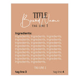 Custom Rectangle Shaped Product Labeling Ingredients Sticker - XOXOKristen