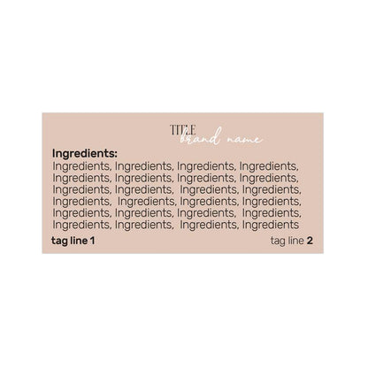 Custom Rectangular 2x1 Inches Simple Ingredients Sticker for Product Labeling - XOXOKristen
