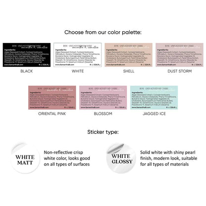 Custom Rectangular 2x1 Inches Simple Ingredients Sticker for Product Labeling - XOXOKristen