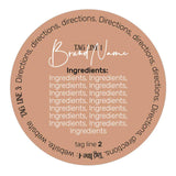 Custom Round Product Labeling Cosmetic Ingredients Sticker - XOXOKristen