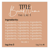 Custom Square Product Labeling Ingredients Sticker - XOXOKristen