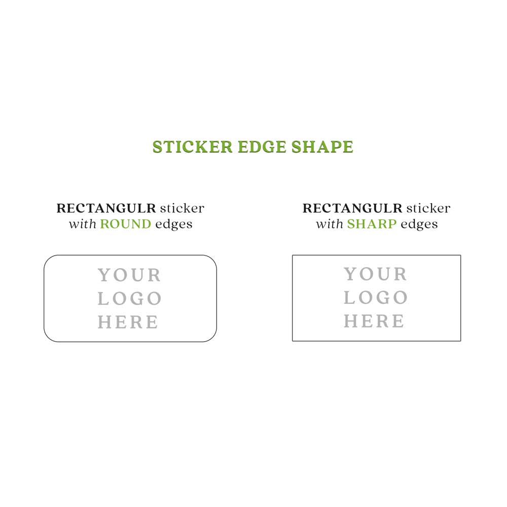 Clear rectangular 2x1 labels with custom logo - XOXOKristen