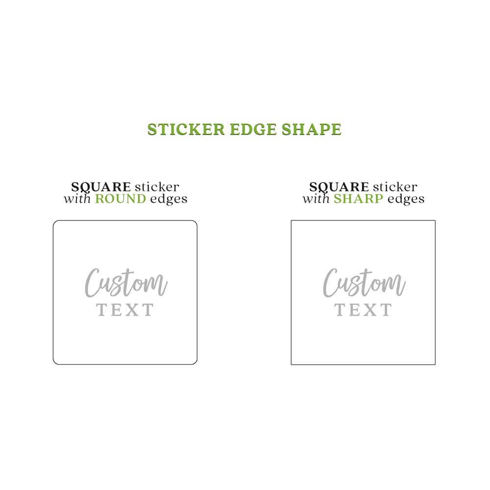 Personalized square clear label with custom text in gold foil printing - XOXOKristen