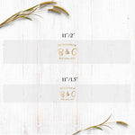 Custom Vellum Wedding Belly Band with Gold Foil - XOXOKristen