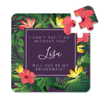 Dark Sunset Tropical Dreams Bridesmaid Puzzle - XOXOKristen