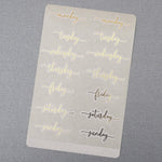 Days Of The Week Planner Stickers - XOXOKristen
