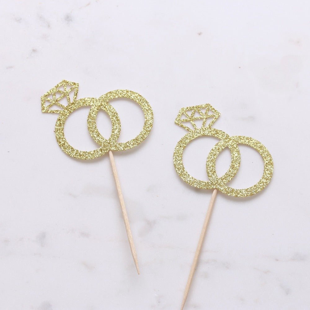 Diamond Ring Engagement Party Cupcake Topper - XOXOKristen