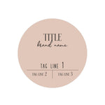 Elegant Full Circle Custom Sticker for Product Labeling - XOXOKristen