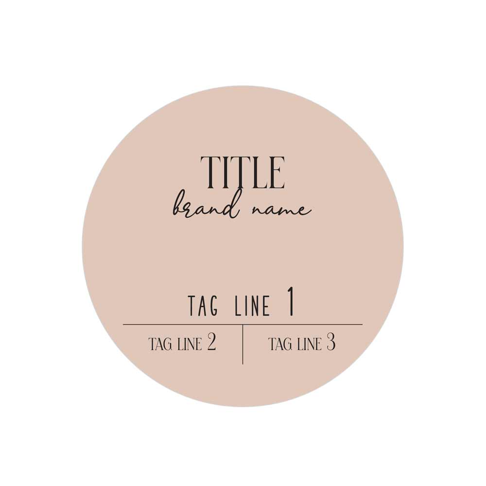 Elegant Full Circle Custom Sticker for Product Labeling - XOXOKristen