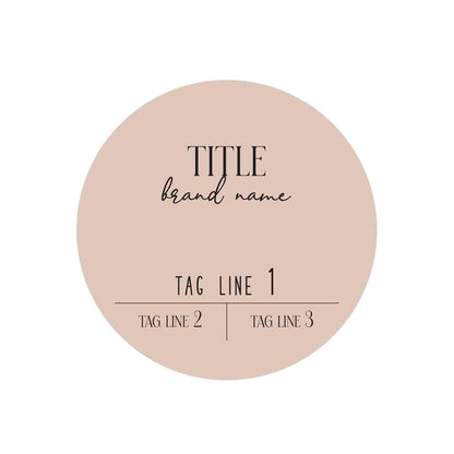 Elegant Full Circle Custom Sticker for Product Labeling - XOXOKristen