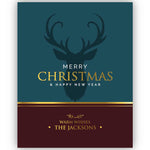 Elegant Merry Christmas & Happy New Year Custom Wine Bottle Label - XOXOKristen