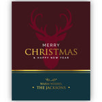 Elegant Merry Christmas & Happy New Year Custom Wine Bottle Label - XOXOKristen