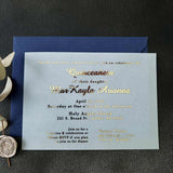 Elegant Quinceanera Invitations with Gold Foiled Writing - XOXOKristen