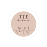 Elegant Round Custom Sticker for Product Labeling - XOXOKristen