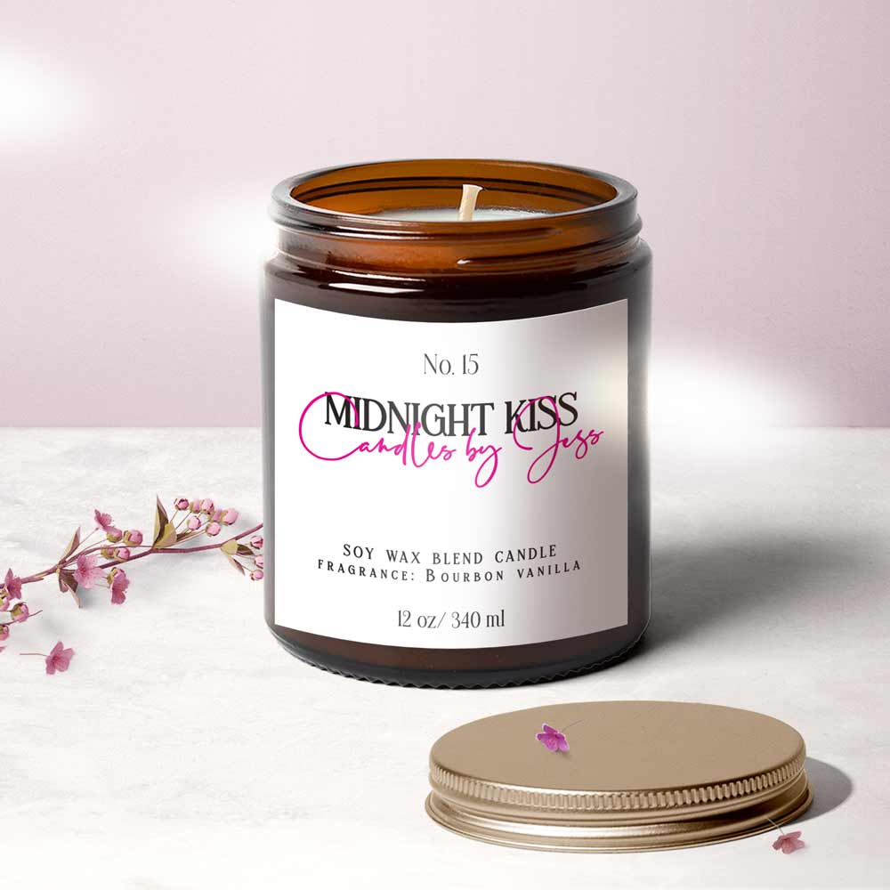 Elegant Square Candle Labeling Sticker - XOXOKristen