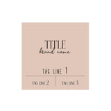 Elegant Square Custom Sticker for Product Labeling - XOXOKristen